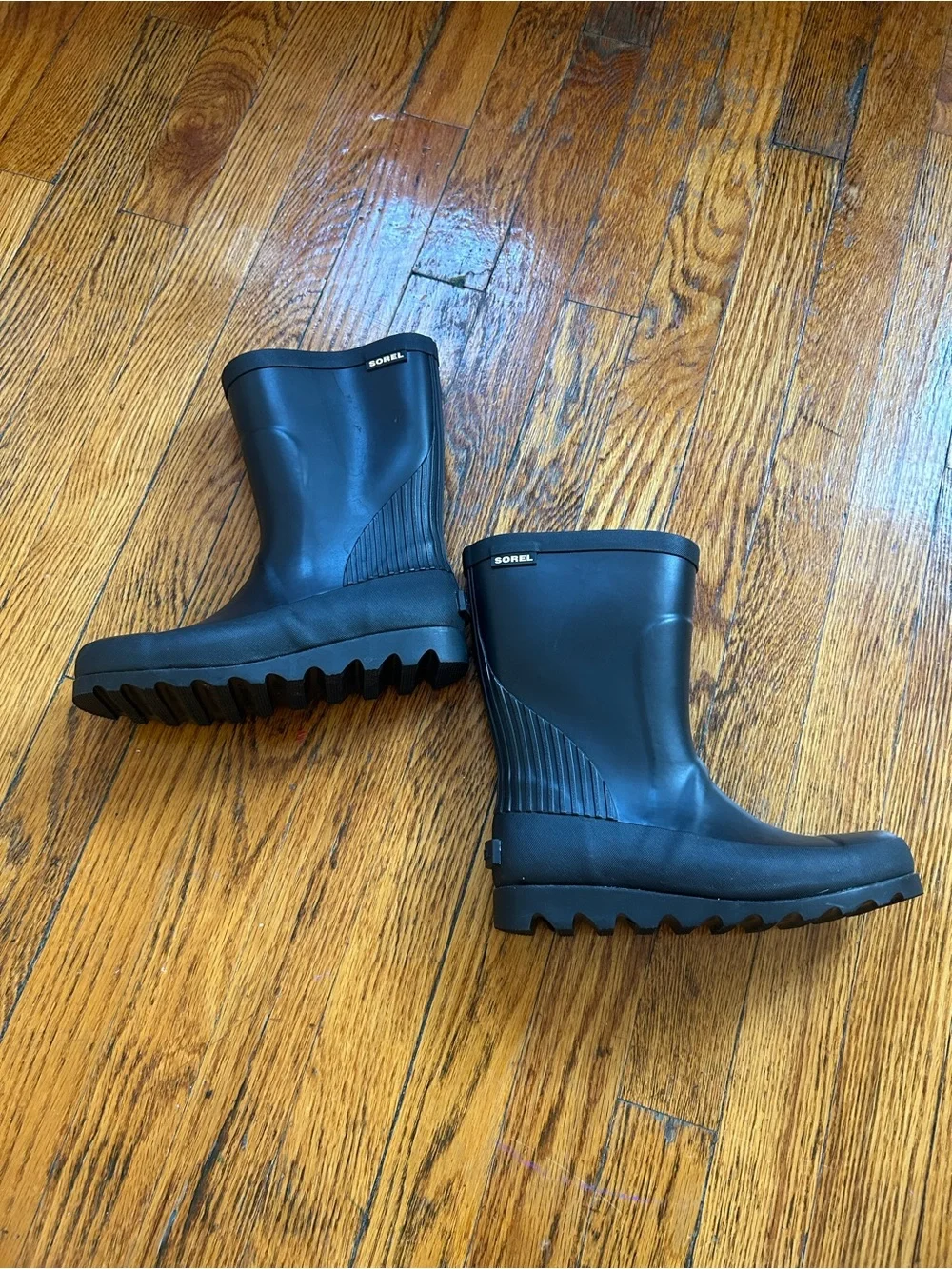 Sorel Kids Black Short Waterproof Rain Boots
